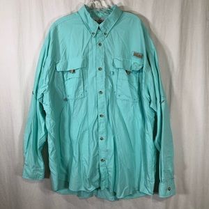 Columbia PFG Omni-Shade Button Down Shirt Sz XL Long Sleeve